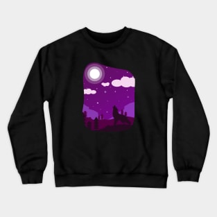 Wolf in the Night Crewneck Sweatshirt